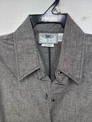 New Women’s Cowboy Threads Grey Shirt Sleeve Size Small KK-52