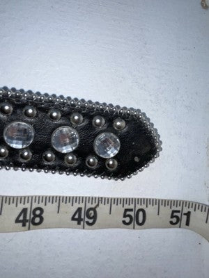 New Black Genuine Leather Blazin Roxx Silver Bling Cross XL Belt #N3510401 Z-66