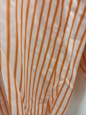 New Men’s Tem Tex Orange Stripe Long Sleeve Pearl Snap 16 X 35 Large AA-32