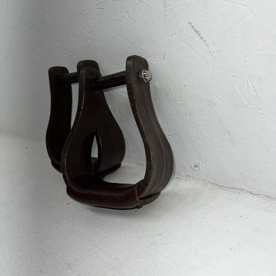 New Brown Plastic With Leather Stirrups FF-6