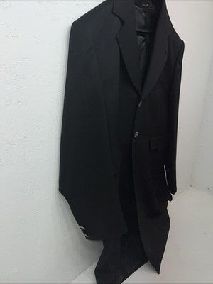 New Men’s Circle S Black Long Suit Coat 42R #25832 LL-606