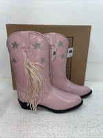New Kids Pink With Fringe Smoky Mountain Cowboy Boots. 1058 C 13. 23-56