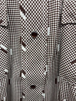 New Men’s Tem Tex Brown Designed Long Sleeve Pearl Snap 17 XL O-49