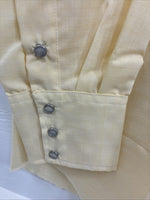 New Men’s Mesquite Yellow Long Sleeve Pearl Snap 15.5 X 34 Medium R-24