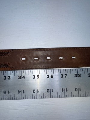 New Brown Genuine Leather Nocona Tooled 36” Belt #1010002 Z-140