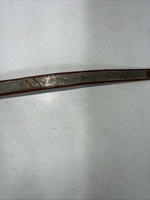 Used Leather Circle Y Breast Collar With Silver Metal Plate. S-47