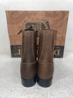 New Youth Brown Lace Up Dan Post Cowboy Boots. C 3121 3.5 3 1/2 D. 22-26