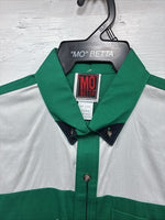 New Men’s “Mo” Betta Multicolor Green Long Sleeve Button Up 17.5 XL O-69