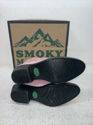 New Youth Pink With Fringe Smoky Mountain Cowboy Boots. 1058 J C 3. 22-4