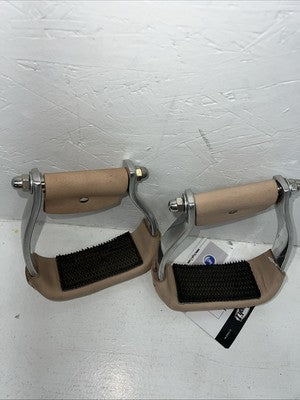 New Tough 1 Silver Aluminum Angled Stirrups 2” #57-9992 FF-11