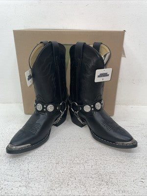 New Youth Black Smoky Mountain Cowboy Boots. 1083 C 1 D. 23-93