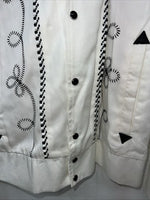 New Women’s White HbarC California Ranchwear Long Sleeve Shirt Medium WW-17