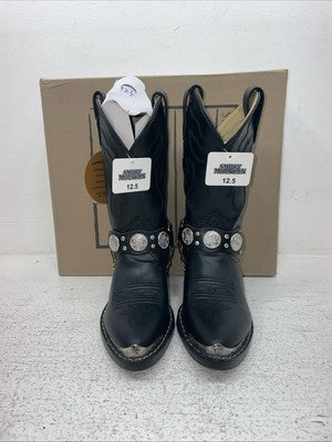 New Kids Black Smoky Mountain Cowboy Boots. 1083 C 12.5 12 1/2. 23-27