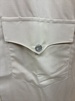 New Men’s H Bar C Tan Short Sleeve Pearl Snap 16.5 Large AA-111