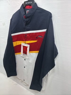 New Men’s “Mo” Betta Multicolor Long Sleeve Button Up 17.5 X 36 XL T-26