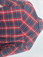 New Men’s ELY Plains Red Blue Plaid Long Sleeve Pearl Snap 14.5 Small T-86