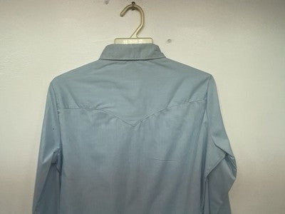 New Women’s Blue H Bar C Long Sleeve Button Up Shirt 3B-73