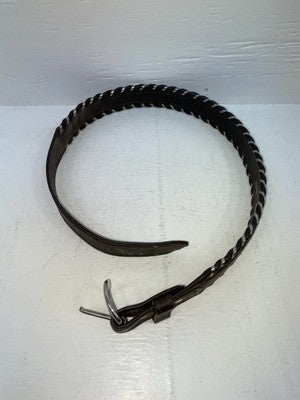 New Brown Genuine Leather Circle Y Weaved 30” Belt #8396 JJ-164
