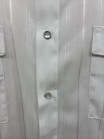 I’m New Men’s H Bar C White Stripe Long Sleeve Pearl Snap 16.5 X 34 Large CC-26