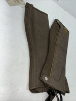 New Tough 1 Brown Synthetic Half Chaps Medium #63-76 H-513
