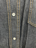 New Men’s ELY Cattleman Dark Jean Style Long Sleeve Pearl Snap Large Q-43