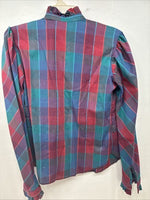 New Women’s Dickson Jenkins Plaid Long Sleeve Button Up Size 16 MM-140