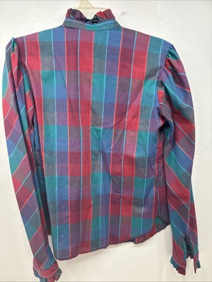 New Women’s Dickson Jenkins Plaid Long Sleeve Button Up Size 16 MM-140