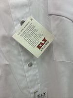 New Men’s ELY Cattleman White Long Sleeve Pearl Snap 16.5 Large X-49