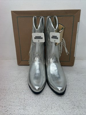 New Kids Silver With Fringe Smoky Mountain Cowboy Boots. 1060 C 2. 23-126