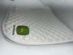 New Professionals Choice White John Deere All Purpose English Saddle Pad PP-10