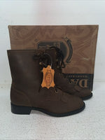 New Youth Brown Lace Up Dan Post Cowboy Boots. C 3121 3.5 3 1/2 D. 22-26