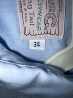 New Women’s Blue H Bar C Long Sleeve Button Up Shirt 3B-73
