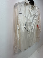 New Women’s Pioneer Wear White Long Sleeve Button Up Medium MM-95