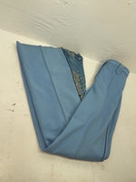New Vintage Blue Floral Panhandle Slim Polyester Pants #76M2216 ZZ-2