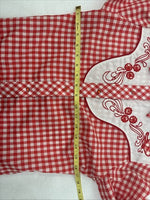 New Women’s Miss Rodeo Red Checker Long Sleeve Pearl Snap Small KK-27