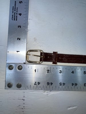 New Brown Genuine Leather Beaded 30” Belt JJ-159