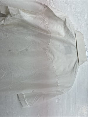 New Men’s H Bar C White Simple Short Sleeve Pearl Snap 16 Large Q-26