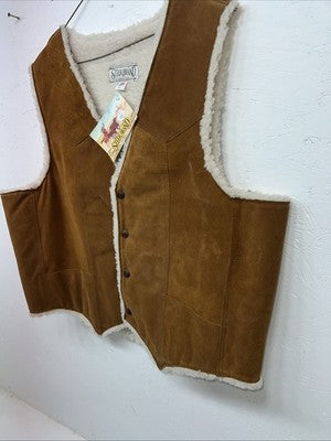 New Men’s Brown Steer Brand XXL Wool Vest WW-24