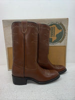 New Youth Brown Texas Brand Cowboy Boots. B 111 3.5 3 1/2 B. 24-140