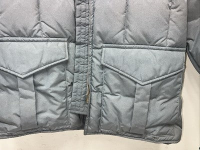 New Comfy Mens Blue Long Puffer Jacket Large #05612 QQ-22