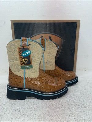 New Kids Brown Ariat Cowboy Boots. 32628 Y 2.5 2 1/2 M. 23-137