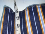 New Vintage Blue And Brown Striped Fenton Polyester Pants #656 SS-76