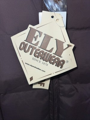 New Men’s Brown ELY Outerwear Puffer Waterproof Vest XXL L-606