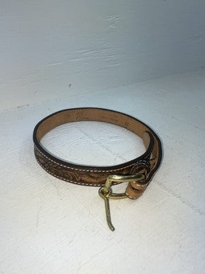 New Brown Genuine Leather Perkies Tooled 22” Belt #170 NN-91