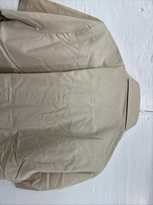 New Men’s ELY Cattleman Tan Short Sleeve Pearl Snap 16 Large AA-13