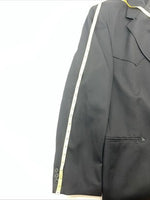 New Men’s Circle S Black Suit Jacket 56L #25832 S-610