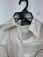New Women’s Pioneer Wear White Long Sleeve Button Up Medium MM-95