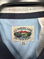 New Men’s Cumberland Blue Horse Design Long Sleeve Pearl Snap XL T-16