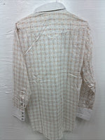 New Men’s Dickson Jenkins White Deign Long Sleeve Pearl Snap 16.5 Large X-55