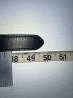 New Black Genuine Leather Silver Pendent XXL Belt #398402 NN-114